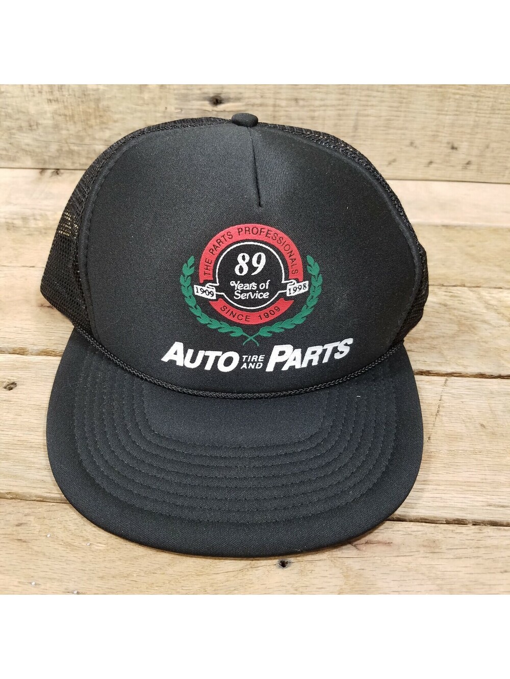 Auto Tire And Parts 89 Years Of Service Snap Back Mesh Back Baseball Styles Hat